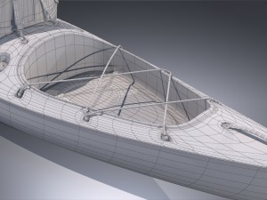 kayak realistic 3D Model