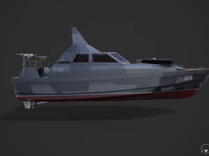 barco de patrulha furtivo Modelo 3D
