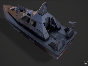 stealth patrol boat 3D Model
