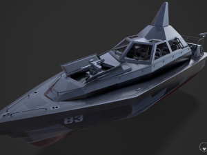 stealth patrol boat 3D Model