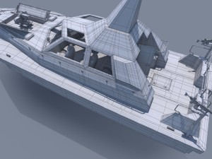 stealth patrol boat 3D Model