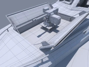 barco de patrulha furtivo Modelo 3D