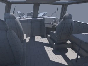 barco de patrulha furtivo Modelo 3D