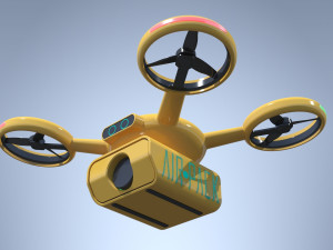 delivery quadrocopter drone 3D Model