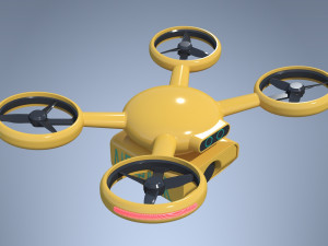 delivery quadrocopter drone 3D Model