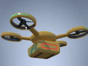 delivery quadrocopter drone 3D Model