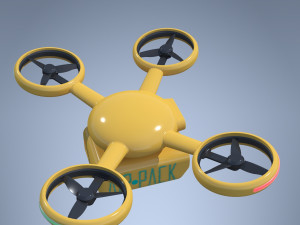 delivery quadrocopter drone 3D Model