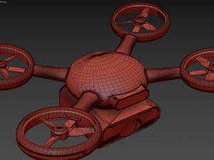 delivery quadrocopter drone 3D Model