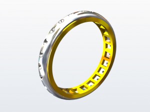 rotatory ring whit stones Model do druku 3D