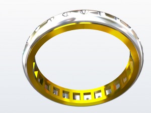 rotatory ring whit stones 3D 프린트 모델