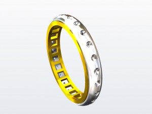rotatory ring whit stones 3D 프린트 모델