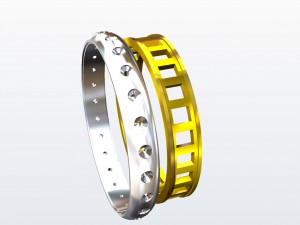 rotatory ring whit stones 3D 프린트 모델