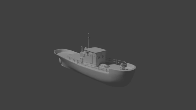 harbor tug 3D Model .c4d .max .obj .3ds .fbx .stl .blend 