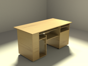wooden desk 3Dモデル
