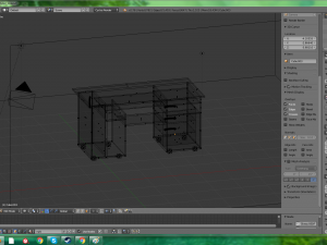 wooden desk 3Dモデル