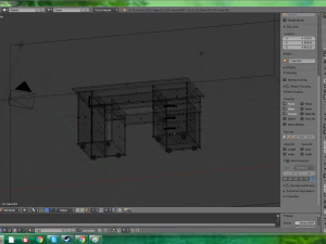 wooden desk 3D Model