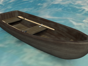 wooden boat 3D Model