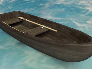 barco de madera Modelo 3D