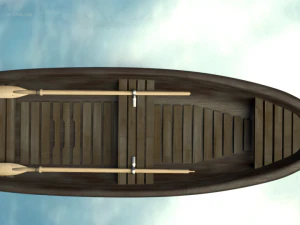 wooden boat 3D Model