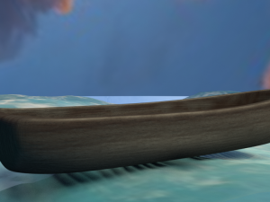 wooden boat Model 3D