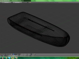 wooden boat Model 3D