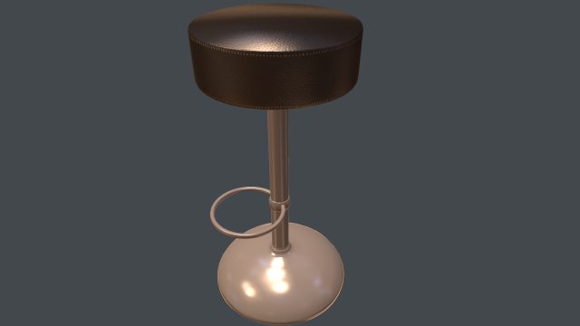 metal bar sit low and high poly 3D Model .c4d .max .obj .3ds .fbx .stl .blend 