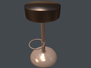 metal bar sit low and high poly 3D-Modell