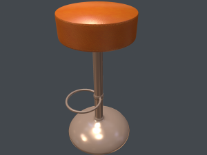 metal bar sit low and high poly 3D Model