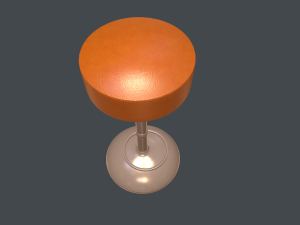 metal bar sit low and high poly 3D Model
