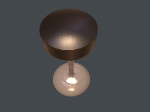 metal bar sit low and high poly 3D Model