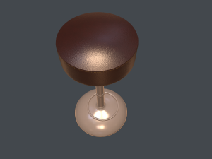 metal bar sit low and high poly 3D Model