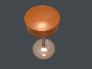 metal bar sit low and high poly 3D Model