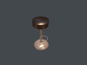 metal bar sit low and high poly 3D Model