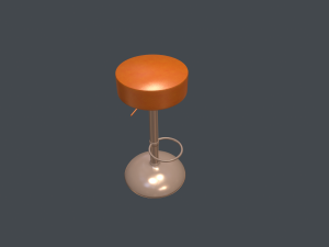 metal bar sit low and high poly 3D Model