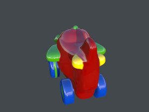 plane toy plastic Modèle 3D