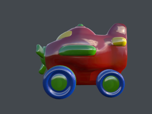 plane toy plastic Modèle 3D