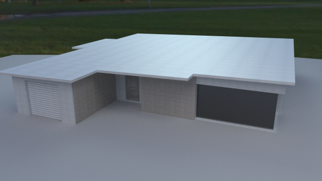 modern house moel 3Dモデル .c4d .max .obj .3ds .fbx .stl .blend 