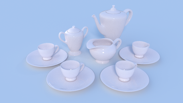tea service 3Dモデル .c4d .max .obj .3ds .fbx .stl .blend
