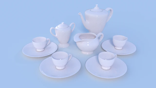 tea service 3D Model .c4d .max .obj .3ds .fbx .stl .blend 