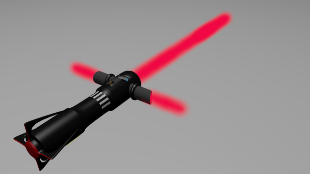 kylo ren low-poly lightsaber by ddla12 Model 3D .c4d .max .obj .3ds .fbx .stl .blend 