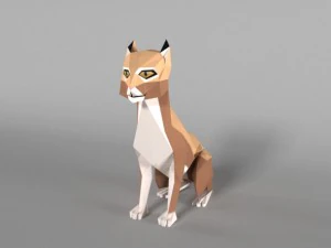 Bobcat basso poli Modello 3D