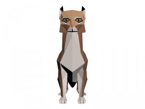 low poly bobcat Modelo 3D
