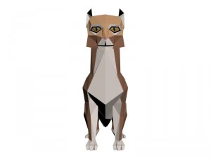low poly bobcat 3D Model