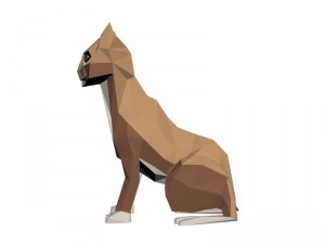 low poly bobcat 3D Model