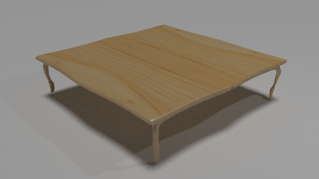wooden table Model 3D .c4d .max .obj .3ds .fbx .stl .blend