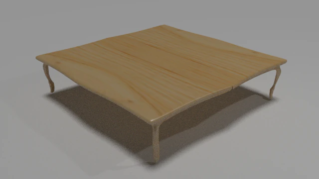 wooden table 3D Model .c4d .max .obj .3ds .fbx .stl .blend