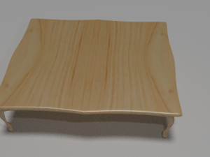 wooden table Model 3D