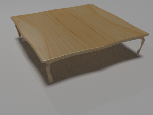 wooden table Model 3D