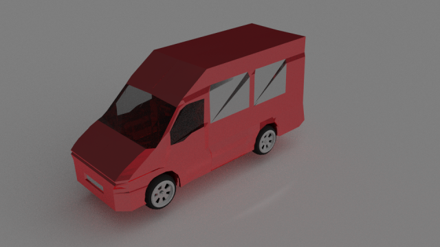 red van 3D 모델 .c4d .max .obj .3ds .fbx .stl .blend 