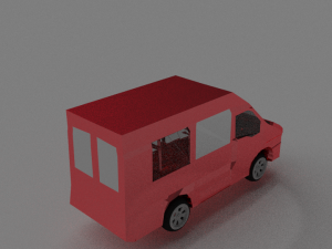 red van 3D 모델